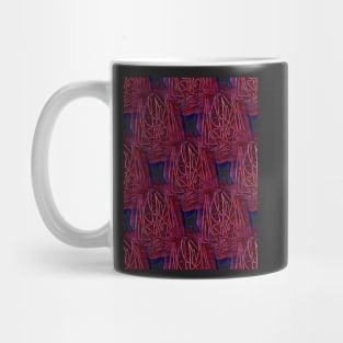 Fast Line Red Brown Seamless Tiles Pattern Mug